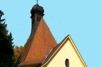 Kostelík v areálu Odborného léčebného ústavu u Jevíčka. (© Pavel Vítek  09/2022)