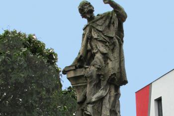 Socha sv. Jana Sarkandra ve Svitavách. (© Pavel Vítek  09/2022)