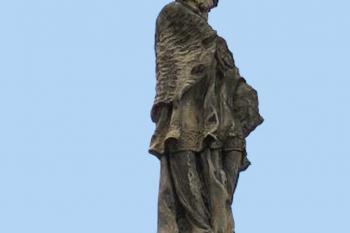Socha sv. Jana Nepomuckého ve Svitavách. (© Pavel Vítek  09/2022)
