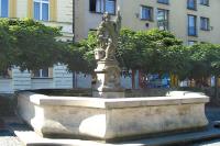 kašna se sochou sv. Floriána
