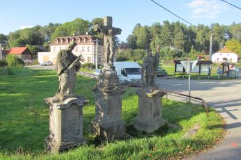 Sousoší Ukřižování v Mařenicích u Cvikova v okrese Česká Lípa. (© Pavel Vítek 09/2022)