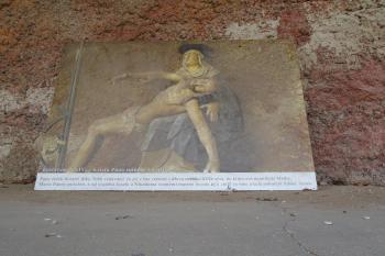 prozatimně umístěný obraz Piety, než bude zhotovena její kopie (© Jaroslav Špiroch  05/2023)