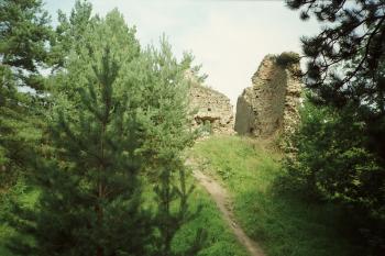 zřícenina hradu Kamýk nad Vltavou (© Vlastislav Mareček, 07/1993)