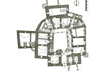 Půdorys přízemí ( Vlček P., Ilustrovaná encyklopedie Českých zámků, Libri, 2001, str. 414)
