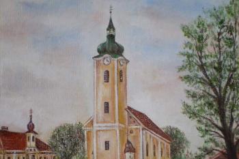 církevní areál v 1. pol. 20. stol. (© zdroj: https://staratura.fara.sk/index.php/historia-kostola)