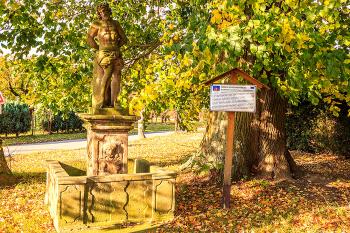 Socha Bičování Krista v Oldřichovicích, místní části Ústí nad Orlicí. (© Pavel Vítek  09/2023)