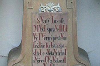 Socha sv. Josefa s Ježíškem ve Sloupnici. (Pavel Vítek 09/2023)