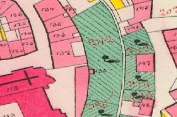Zahrada s pavilonem v r. 1834 (© https://ags.cuzk.cz/archiv/)