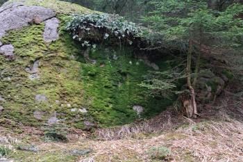 Skalní útvar - mechová pyramida. (© Zdeněk Peltan  03/2024)