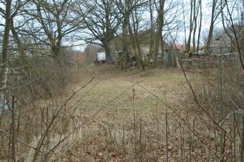 zde na severní straně chránil tvrz rybník Kuchyňka, který napájel vodou ostatní příkopy kolem tvrze (© Jaroslav Špiroch  02/2024)