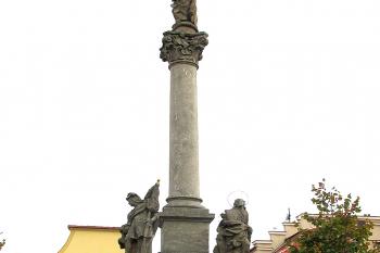 Mariánský sloup v Týnci nad Labem. (© Pavel Vítek 11/2023)