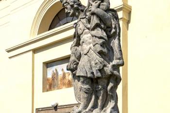 Socha sv. Václava ve Veltrubech. (© Pavel Vítek 11/2023)