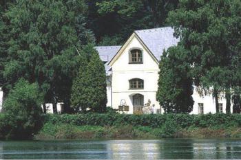 Pohled na kapli přes Bránský rybník (2003 (c) hendrych)