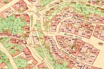 Mlýn zaznačený na Indikační skice města Chrudimi z roku 1839 (© ČÚZK)