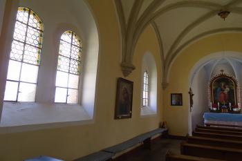 interiér kostelíka Panny Marie Sněžné (© Jaroslav Špiroch  06/2024)