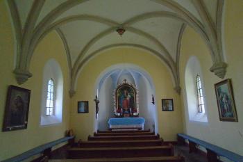 interiér kostelíka Panny Marie Sněžné (© Jaroslav Špiroch  06/2024)