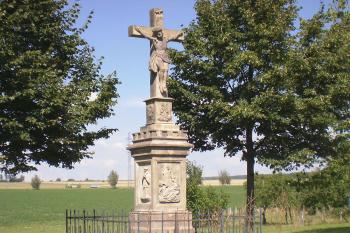 K říž v obci Borová, místní části Českých Heřmanic v okrese Ústí nad Orlicí. (© Pavel Vítek 09/2023)