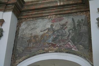 Alegorie Afriky na jižní podokenní stěně hlavní lodi (© Ivan Grisa, 08/2008)