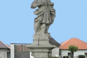 Socha sv. Donáta v Chotusicích u Čáslavi. (© Pavel Vítek 10/2023)