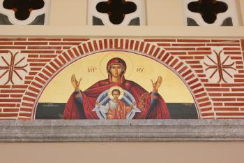 Matka Boží Znamení (řecky Παναγία Πλατυτέρα, Panagia Platytéra) je typ ikony Bohorodičky (Theotokos) (© Luděk Vláčil  07/2024)