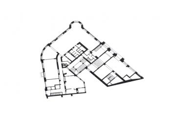 půdorys přízemí (© Strakoš, Martin, Rosová, Romana a Ryšková, Michaela: Průvodce architekturou Krnova, Národní památkový ústav, ÚOP  v Ostravě, Ostrava 2013)