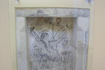 Freska v kostele, objevená v roce 2000 ( © Roman Řezáč 10/2004)