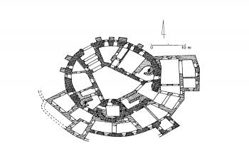 půdorys hradu (© Malgorzata Chorowska (in Józef Pilch: Leksykon zabytków architektury Dolnego Śląska, Arkady, Warszawa, 2005))
