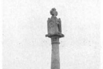 boží muka před rokem 1932 (Gnirs, A. 1932: Topographie der historischen und kunstgeschichtlichen Denkmale in den Bezirken Tepl und Marienbad, Brno)