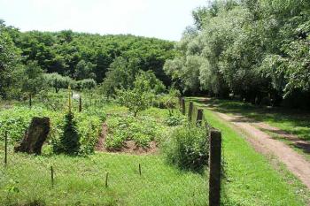Ostrožna s tvrzí nad zahrádkami ( © Roman Řezáč 07/2004)