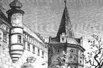Červená Řečice na kresbě ( © Karel Liebscher)