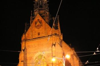 Noční pohled na kostel ( © Jan P. Štěpánek 12/2007)