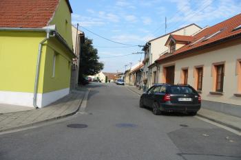 východní okraj tvrzištní lokality,cesta vede do jejího středu (© D Dohňanský, 09/2015)