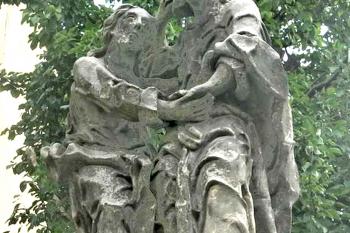 Sousoší Loučení Krista s Pannou Marií v Českém Dubu. (© Pavel Vítek  09/2024)