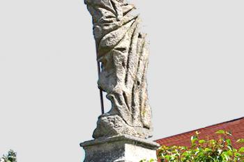 Socha sv. Floriána v Radouni, místní části města Štětí. (© Pavel Vítek  09/2024)