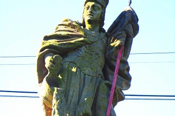 Socha sv. Floriána v Radouni, místní části města Štětí. (© Pavel Vítek  09/2024)