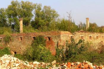 ruina tvrze ve Velké Polomi od jihozápadu ( © Jan P. Štěpánek 10/2007)