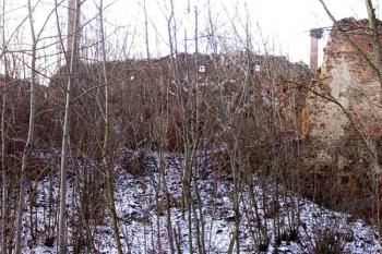 Velkopolomská tvrz od východu ( © Jan P. Štěpánek 12/2007)