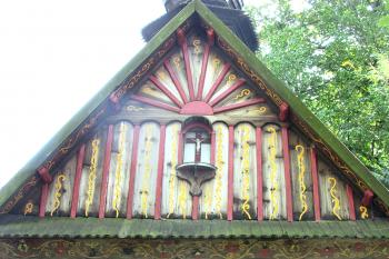 Dřevěná kaple Panny Marie v Kozlově, místní části České Třebové. (© Pavel Vítek 09/2024)