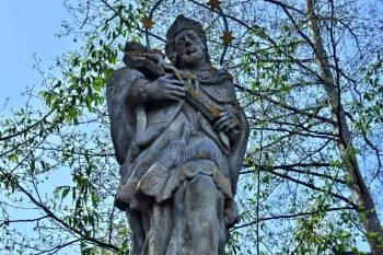 detail sochy sv. Jana Nepomuckého (© Jan P. Štěpánek  04/2025)