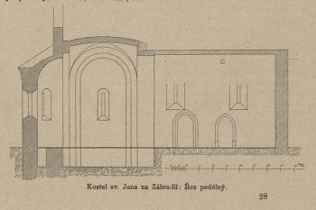  (© Karel B. Mádl: Zbořený kostel sv. Jana na Zábradlí v Praze, Památky archaeologické a místopisné XVII/5, Praha 1897a)
