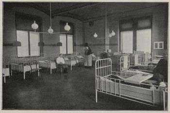 Interiér nemocnice, rok 1905 (neznámý, Český svět 29.3.1905)
