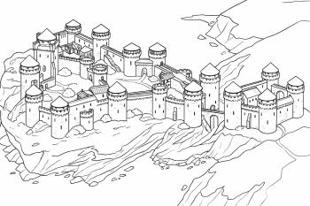 Hmotová rekonstrukce hradu Tintagel (ChatGPT)