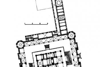 půdorys areálu ( © kol.: Umělecné památky Čech, část 3. [P/Š], Academia, Praha 1980)