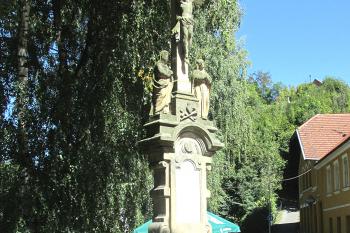 Kalvárie u Pražského mostu v Dolním Újezdu u Litomyšle. (© Pavel Vítek  09/2025)