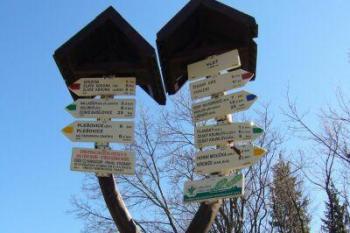 Rozcestník na Kleti (© Michaela Homolkova, 04/2007)