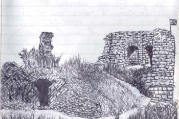 Kumburk - perokresba (© Pavel Jarý,  12.10.2004)