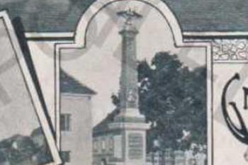 pomník na výřezu pohlednice z roku 1899 (neznámý)