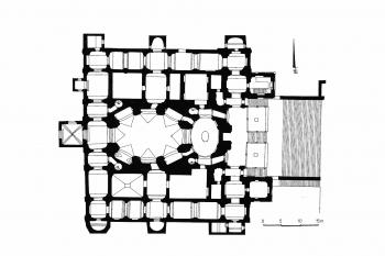 půdorys kostela (© Mitkowska Anna: Wambierzyce. Karta ewidencyjna zabytków architektury i budownictwa, Ośrodek dokumentacji zabytków w Warszawie, 1979)