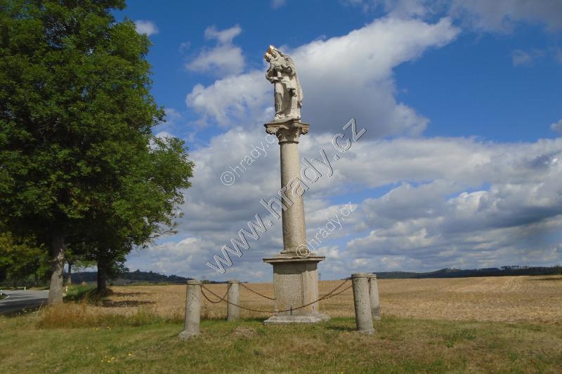 sloup se sochou Panny Marie Pomocné sloup se sochou Panny Marie Pomocné