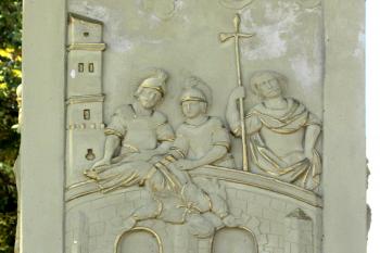 Socha sv. Jana Nepomuckého v Dolním Újezdu u Litomyšle. (© Pavel Vítek  09/2025)